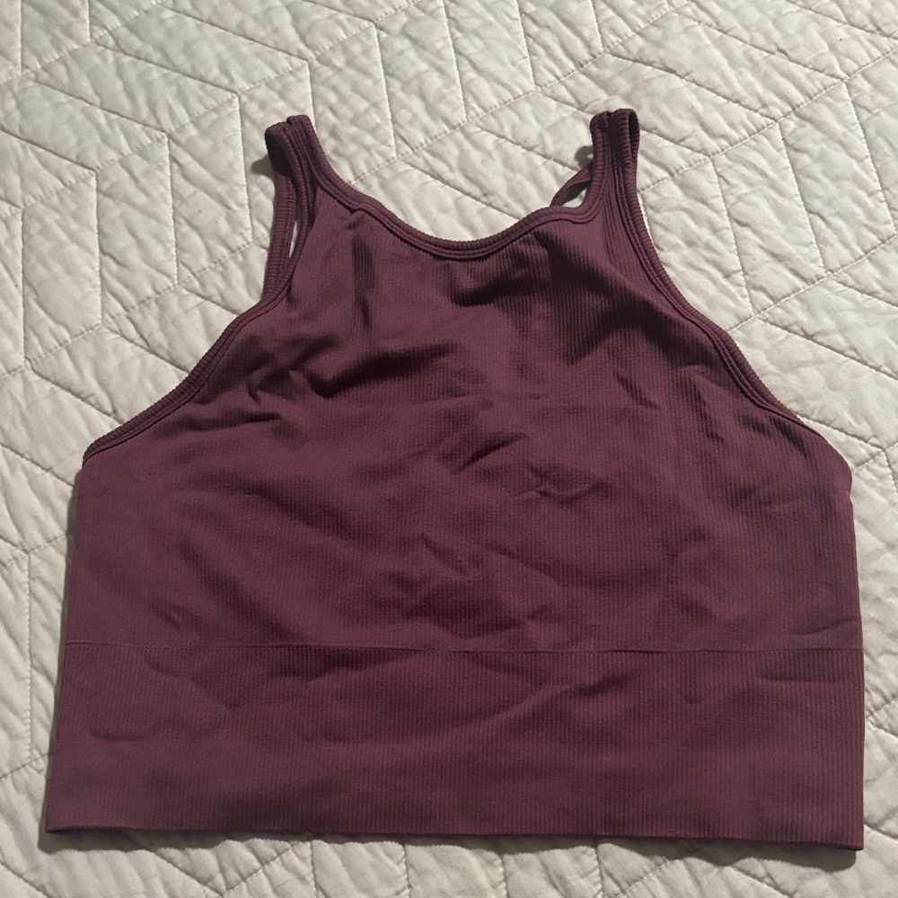 Athleta Purple Ribbed Tank Top Size M Athleisure